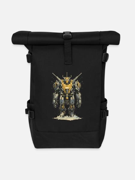 Mecha - Rolltop Rucksack - Schwarz