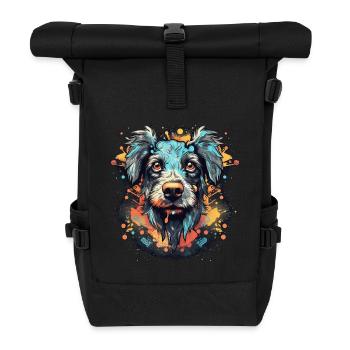 Chien - Sac à dos roll top - noir - Devant