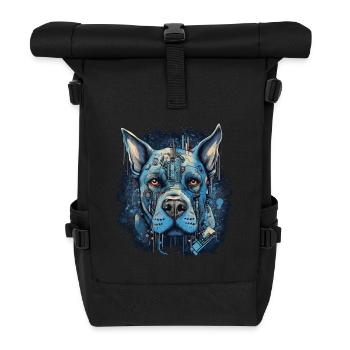 Chien - Sac à dos roll top - noir - Devant