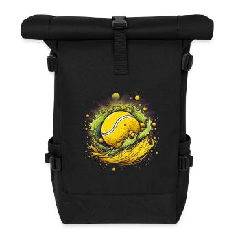 Balle de tennis - Sac à dos roll top - noir - Devant