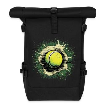 Balle de tennis - Sac à dos roll top - noir - Devant