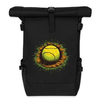 Balle de tennis - Sac à dos roll top - noir - Devant