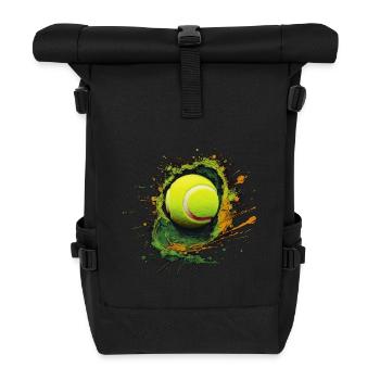 Balle de tennis - Sac à dos roll top - noir - Devant