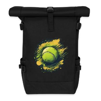 Balle de tennis - Sac à dos roll top - noir - Devant