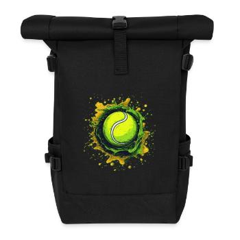Balle de tennis - Sac à dos roll top - noir - Devant