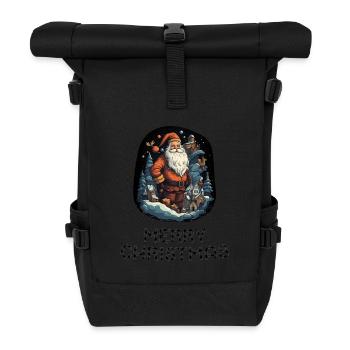Santa Claus - Marry Christmas - Roll Top Backpack - black - Front