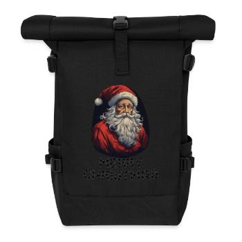 Weihnachtsmann - Marry Christmas - Rolltop Rucksack - Schwarz - Vorne