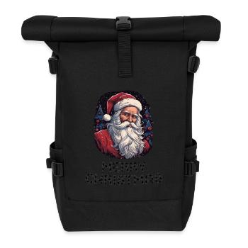 Weihnachtsmann - Marry Christmas - Rolltop Rucksack - Schwarz - Vorne