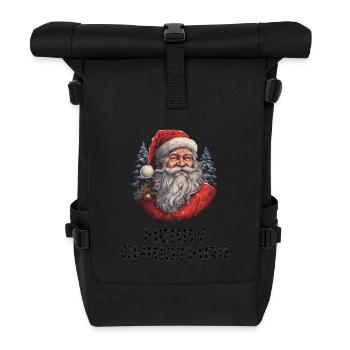 Santa Claus - Marry Christmas - Roll Top Backpack - black - Front