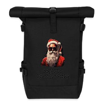 Weihnachtsmann - Marry Christmas - Rolltop Rucksack - Schwarz - Vorne