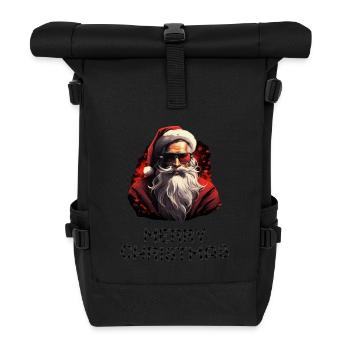 Weihnachtsmann - Marry Christmas - Rolltop Rucksack - Schwarz - Vorne