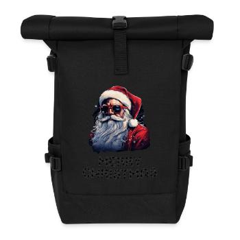 Santa Claus - Marry Christmas - Roll Top Backpack - black - Front