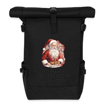 Santa Claus - Marry Christmas - Roll Top Backpack - black - Front