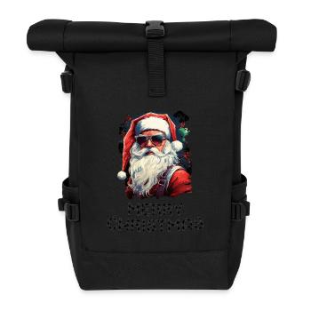 Santa Claus - Marry Christmas - Roll Top Backpack - black - Front