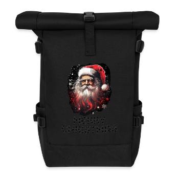 Santa Claus - Marry Christmas - Roll Top Backpack - black - Front