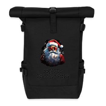 Santa Claus - Marry Christmas - Roll Top Backpack - black - Front