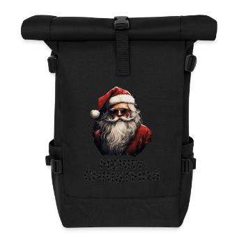 Santa Claus - Marry Christmas - Roll Top Backpack - black - Front