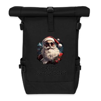 Santa Claus - Marry Christmas - Roll Top Backpack - black - Front