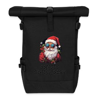 Santa Claus - Marry Christmas - Roll Top Backpack - black - Front