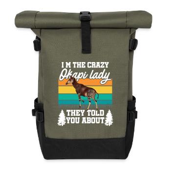 Pure Okapi nature - Roll Top Backpack - olive/black - Front