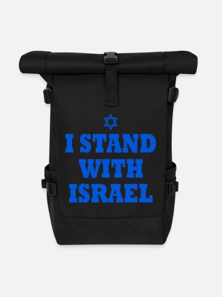 I Stand with israel - Rolltop Rucksack - Schwarz