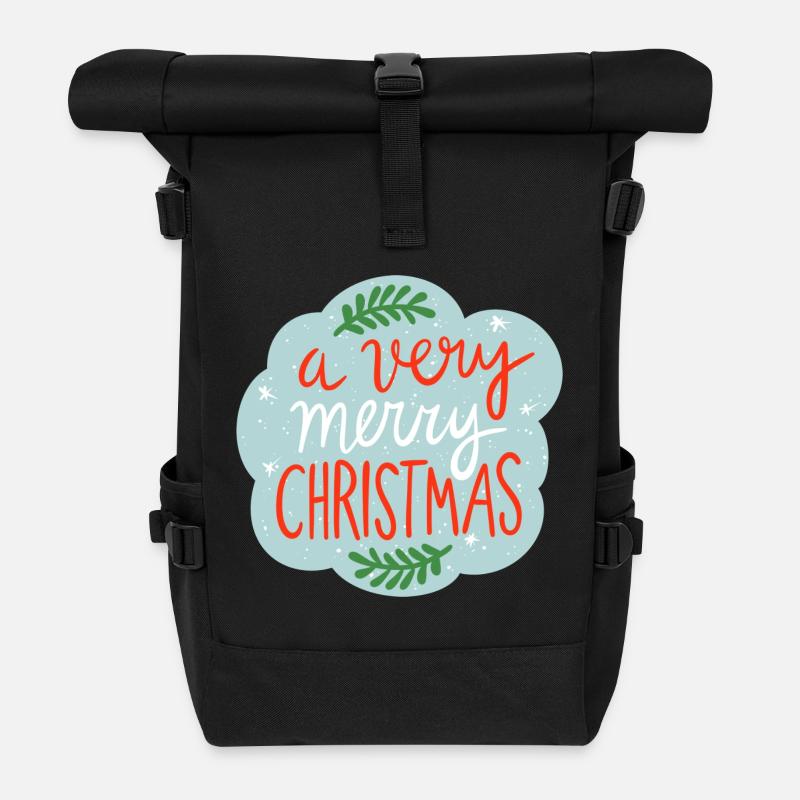 Christmas sticker - Sac à dos roll top - noir
