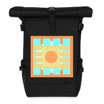 Farbenspiele Muster Design - Rolltop Rucksack - Schwarz - Vorne