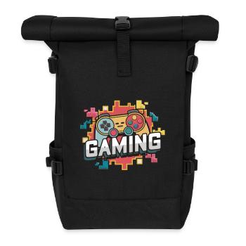 Gaming - Controller - Rolltop Rucksack - Schwarz - Vorne