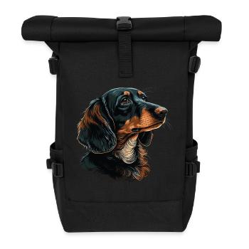 Teckel - Sac à dos roll top - noir - Devant