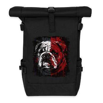 Englische Bulldogge - Rolltop Rucksack - Schwarz - Vorne