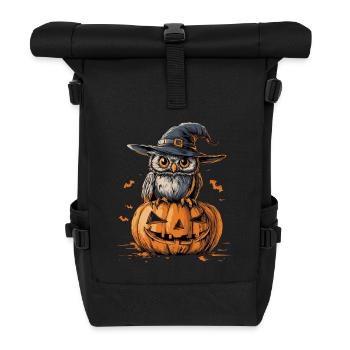 Lustige Halloween Eule - Rolltop Rucksack - Schwarz - Vorne