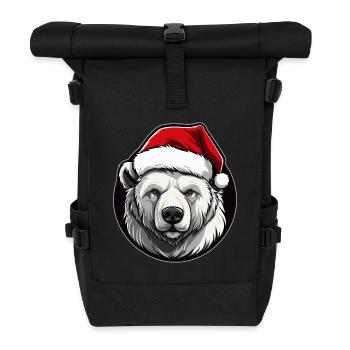 Noël de l’ours polaire - Sac à dos roll top - noir - Devant