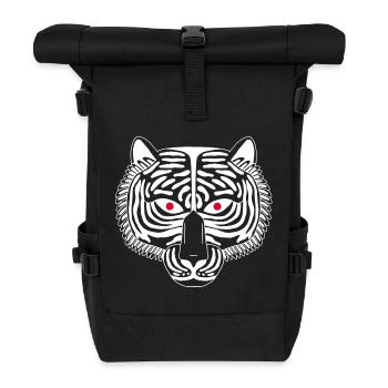 White Tiger - Roll Top Backpack - black - Front