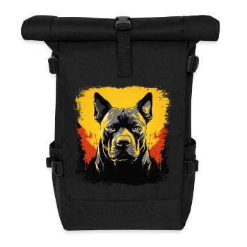American Staffordshire Terrier - Rolltop Rucksack - Schwarz - Vorne