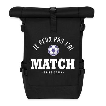 Je peux pas j ai Match football Bordeaux - Sac à dos roll top - noir - Devant