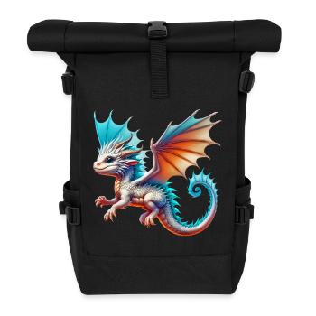 Drache - Rolltop Rucksack - Schwarz - Vorne
