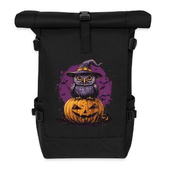 Lustige Halloween Eule - Rolltop Rucksack - Schwarz - Vorne