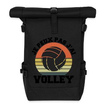 Ich kann nicht Ich habe Volley Humor Geschenk - Rolltop Rucksack - Schwarz - Vorne