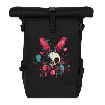 Mignon lapin de Pâques effrayant - Sac à dos roll top - noir - Devant