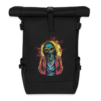 Cool Alien - Roll Top Backpack - black - Front