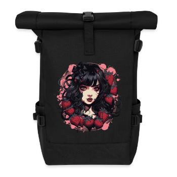 Emo Gothique Fraises Fille - Sac à dos roll top - noir - Devant