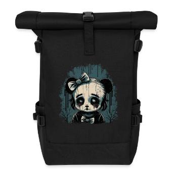 Triste Gothique Panda Fille - Sac à dos roll top - noir - Devant