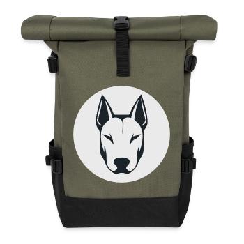 Bull terrier - Sac à dos roll top - olive/noir - Devant