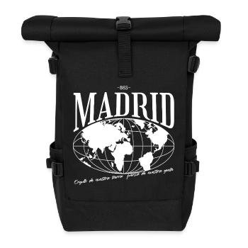 Carte mondiale de la ville de Madrid, cadeau - Sac à dos roll top - noir - Devant