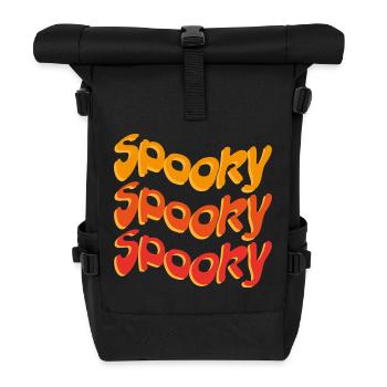 Halloween Spooky - Rolltop Rucksack - Schwarz - Vorne