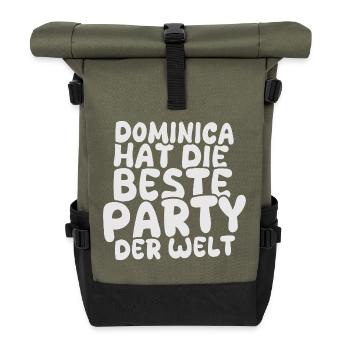 Dominica as a holiday destination - Roll Top Backpack - olive/black - Front