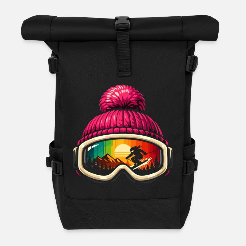 Lustige Apres Ski Sprüche Süß Geschenk Skifahrer - Rolltop Rucksack - Schwarz