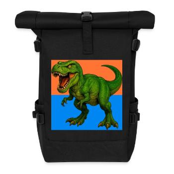 dinosaure - Sac à dos roll top - noir - Devant