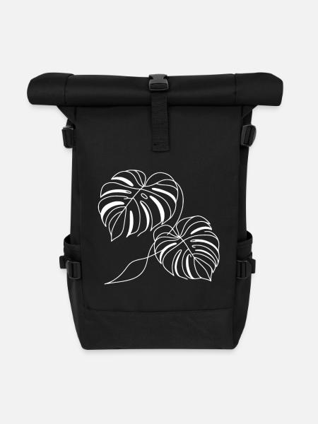 Monstera - Sac à dos roll top - noir