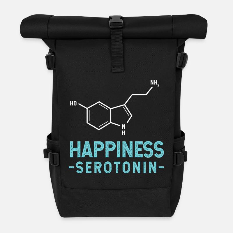 Chemie Wissenschaft Physik Labor Strukturformel - Rolltop Rucksack - Schwarz
